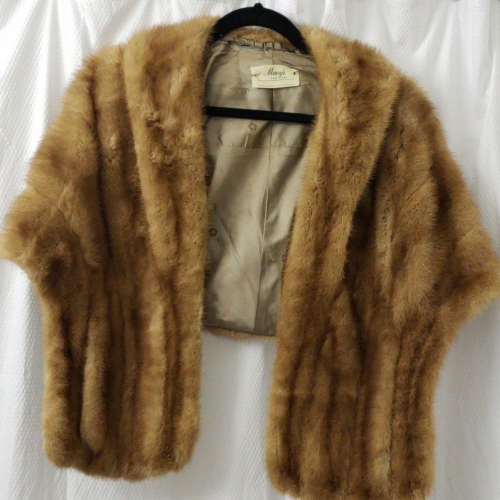Vintage Macy's mink stole